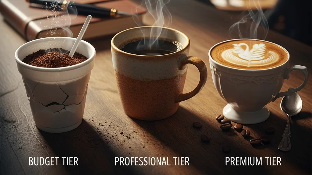 Indie author weighing up ghostwriting quotes and hidden costs as if they were types of coffee